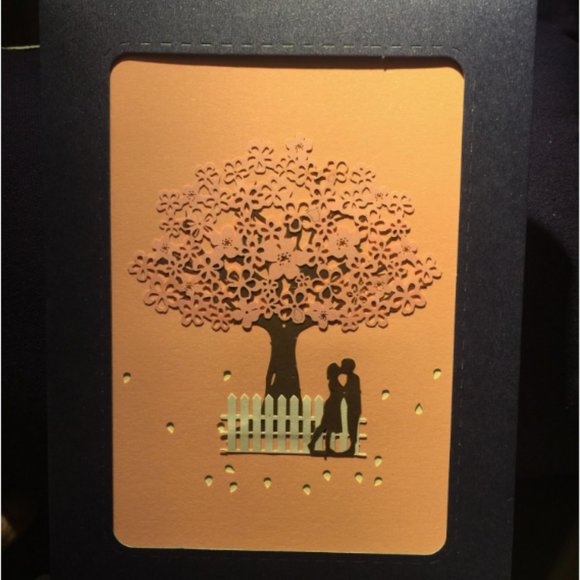 3D Cherry Blossoms Greeting Love Card - Picture 3 of 3